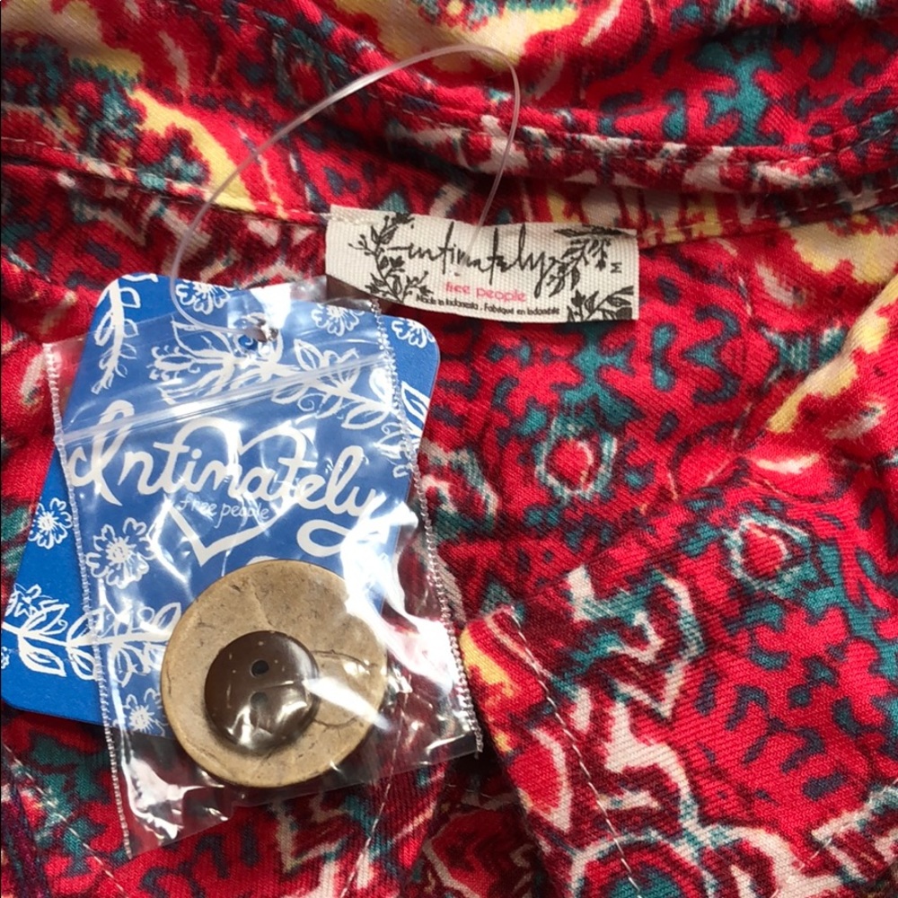 NWT Free People Happy Holibabe Pattern Sleep Shirt - Picture 3 of 13